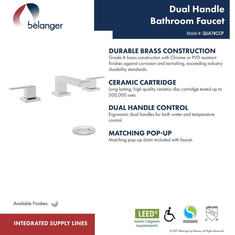 Belanger Widespread Bathroom Faucet with Presto Pop-Up Drain