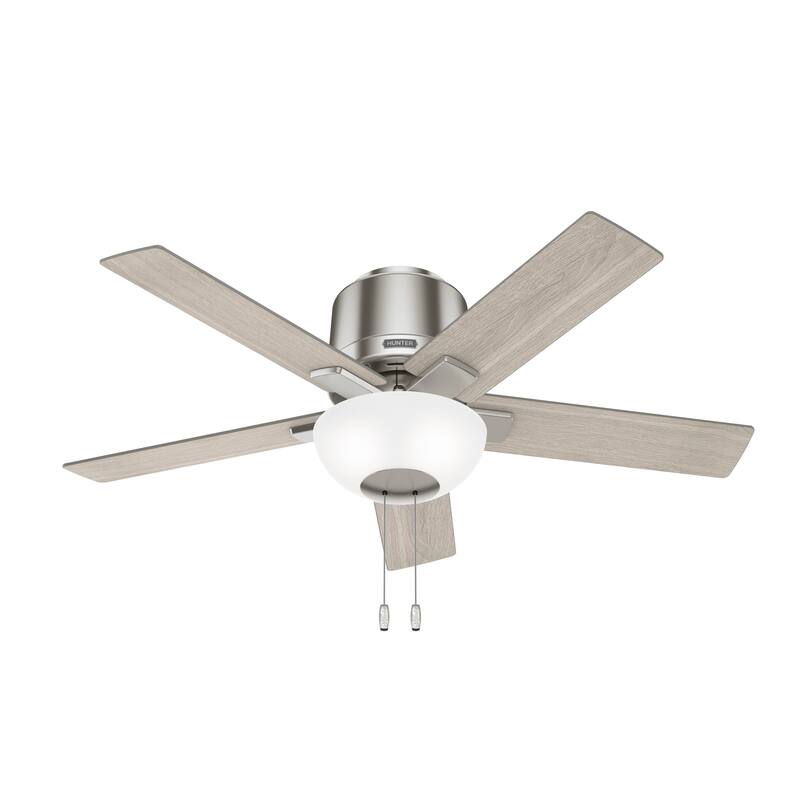 Hunter 44" Fitzgerald Low Profile Ceiling Fan with LED Light Kit and Pull Chain
