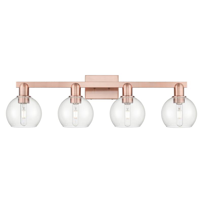 Innovations Lighting Endless Possibilities Arcadia - Athens - 4 Light 33" Bath Vanity Light - Clear/Antique Copper