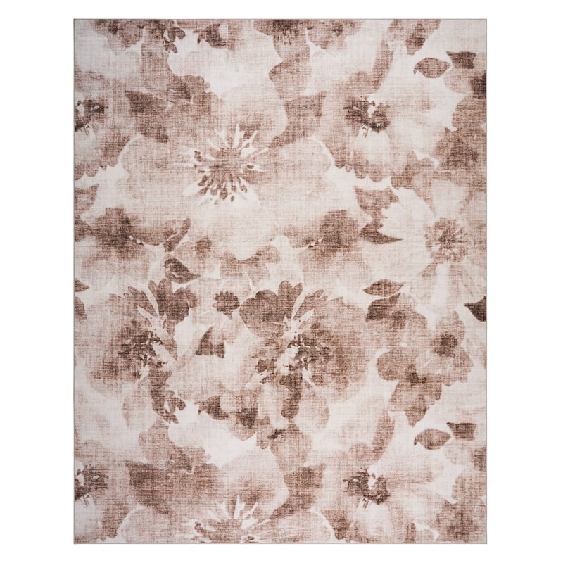 Licensed HGTV Everyday Chic Soft Flannel Zero Pile Printed Non-Slip Washable Indoor Area Rug