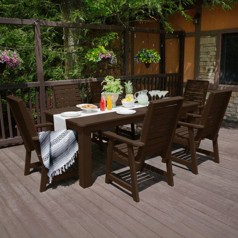 Weatherly 7-Piece Outdoor Dining Height Set - 42" x 84"