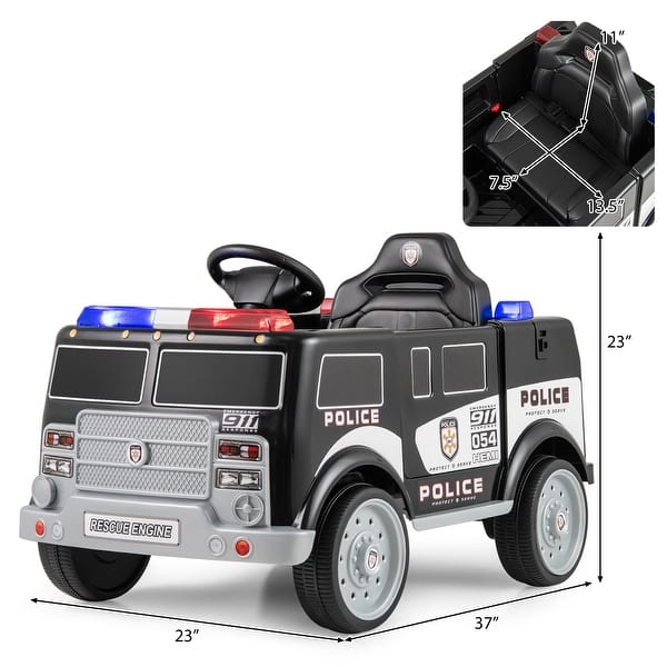Kids 12V Battery Powered Car with 3 Speeds and Remote Control - 37" x 23" x 23"
