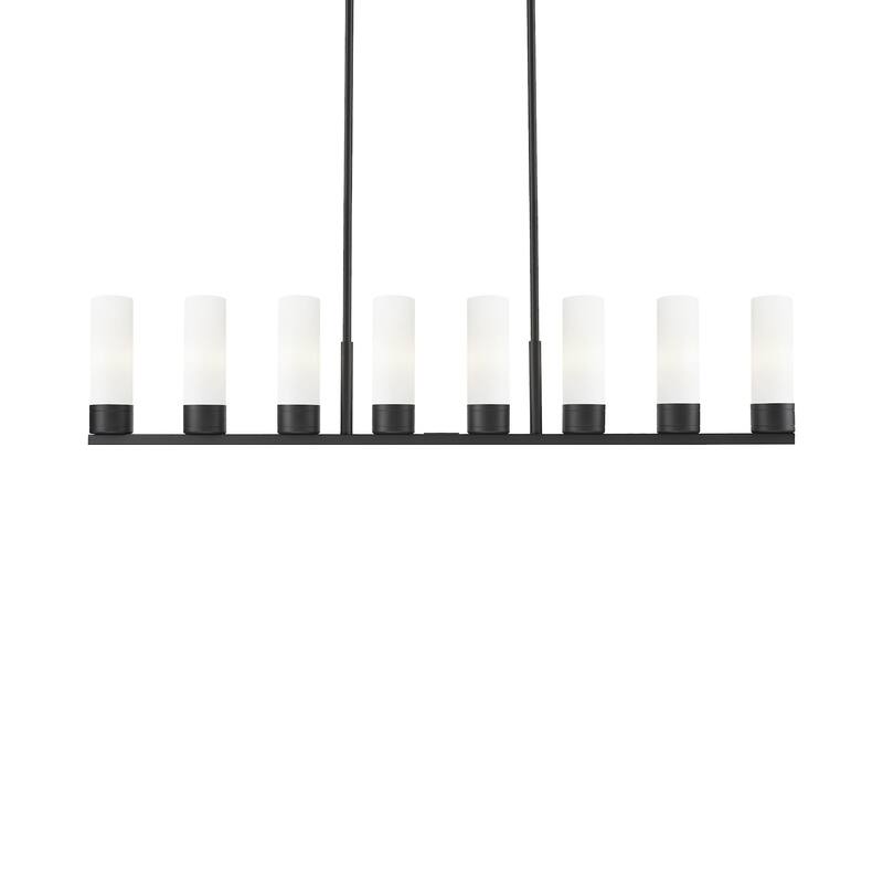 Innovations Lighting 617-8I-11-48 Boreas Linear Boreas 8 Light 48" - Matte Black / White