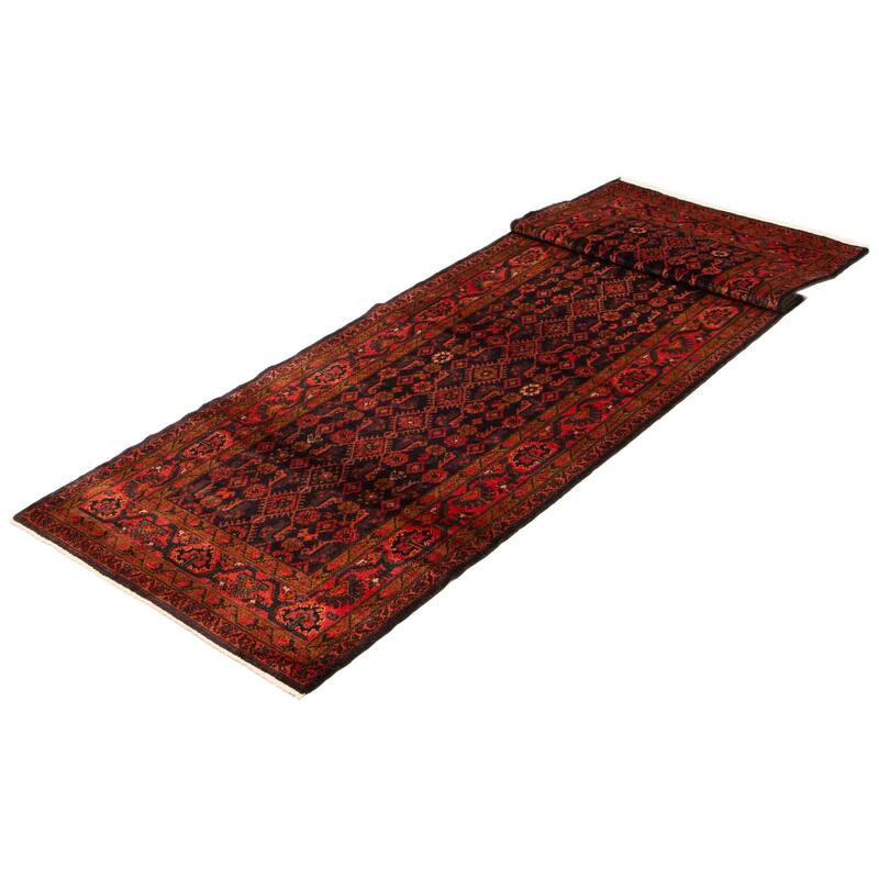 ECARPETGALLERY Hand-knotted Andelz Navy Wool Rug - 3'9 x 11'10