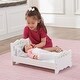 preview thumbnail 1 of 8, Badger Basket Doll Bed with Bedding and Free Personalization Kit - White Rose