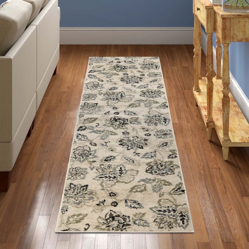 Superior Jacobean Farmhouse Floral Indoor Area Rug - 2' 7" x 8' - Multi-Colored