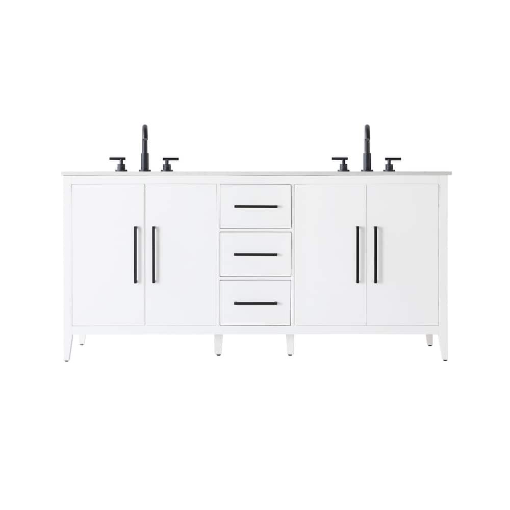 Elegant Lighting VF29372D Millie 72" Free Standing Double Basin Vanity