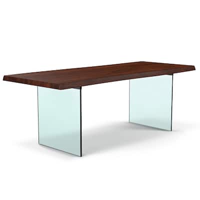 Urbia Brooks Solid Acacia Dining Table - Glass Base