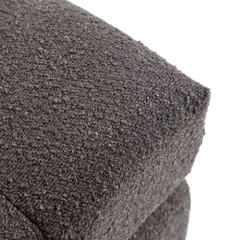 Furniture of America Soren Modern 18-inch Boucle Storage Ottoman with Biscuit Tufting