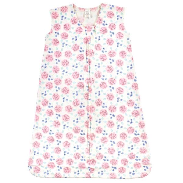 slide 1 of 1, Touched by Nature Baby Girl Organic Cotton Sleeveless Wearable Sleeping Bag, Sack, Blanket, Pink Rose 0-6 Months - Pink Rose