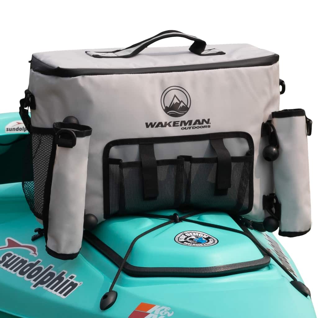 Kayak Cooler - 18L Seat Back Fishing Cooler - Water-Resistant Insulated Bag - 8-12 Hour Cooling Time by Wakeman Outdoors