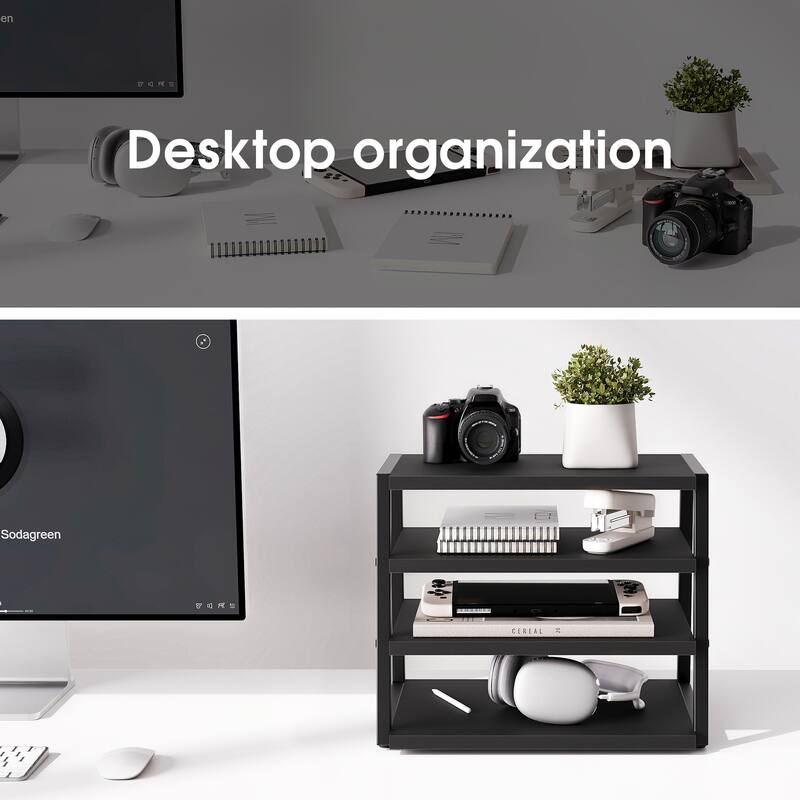 Fenge Desk Organizer, 4 Tier File Organizer for Desk - 14.6x10.5x12.1 inches