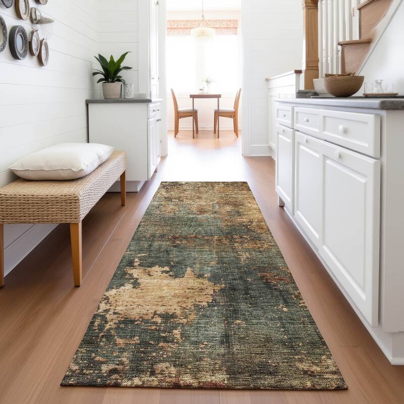 Premium Washable Super Soft Modern Sedona Mayfield Rug - Sage - 2'3" x 7'6"