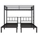 preview thumbnail 11 of 11, Twin XL over Twin & Twin Bunk Bed Metal Triple Bunk Bed