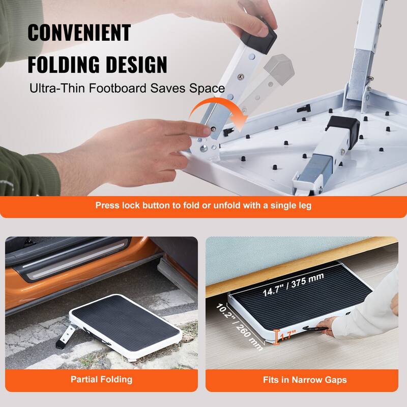 Step Stool Non-Slip Sturdy Step Ladders for Office, RVs, Pets, Bathrooms,Bedrooms
