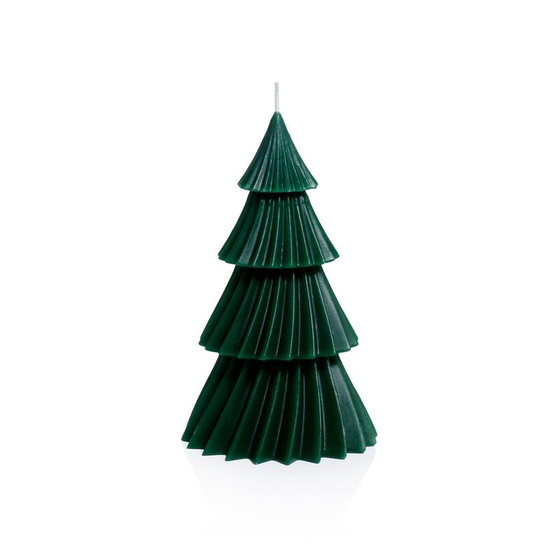 Twinkle Tree Decorative Holiday Candles, Set of 6 - Green