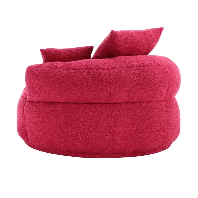 Chenille Sponge Single Sofa, Oversized Round Accent Chair Sleeper Couch Chaise Lounges for Living Room Bedroom Projection Room