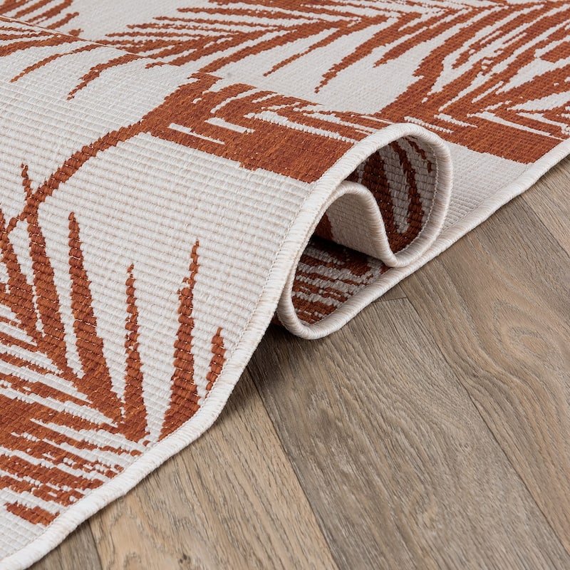 World Rug Gallery Nature Inspired Floral Indoor/Outdoor Area Rug