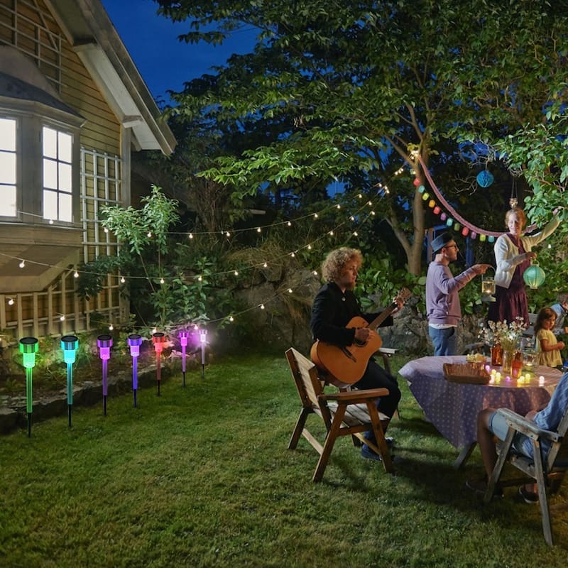10pcs Outdoor High Brightness Solar Power LED Lawn Lamps