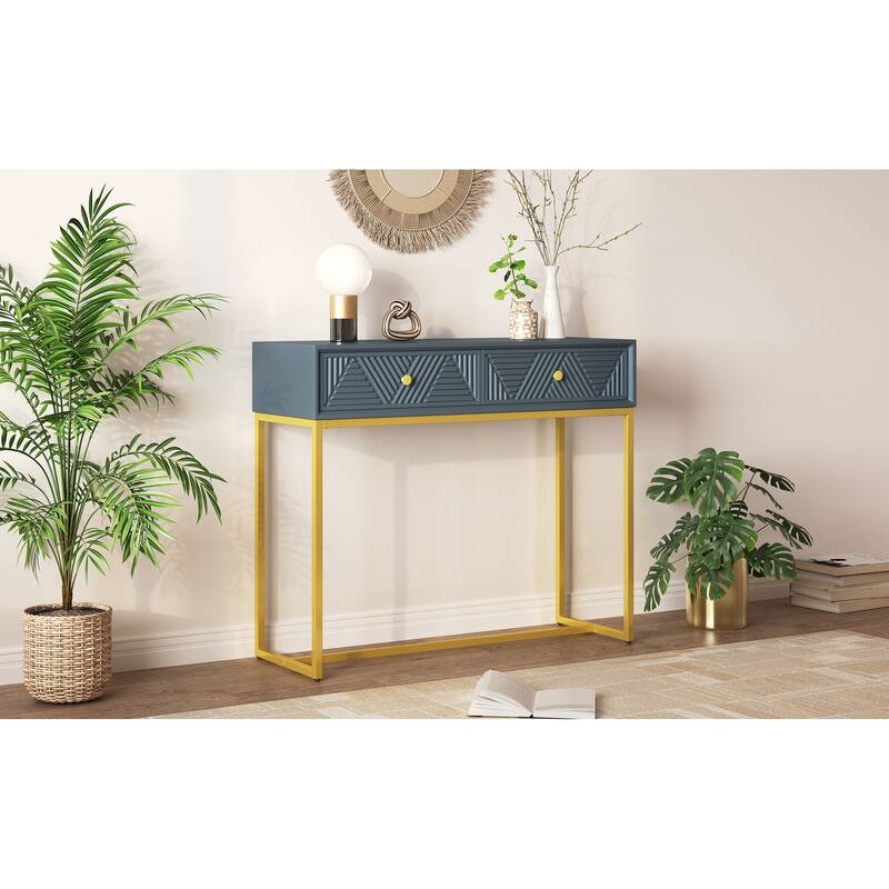 Modern Sleek Console Table with Storage
