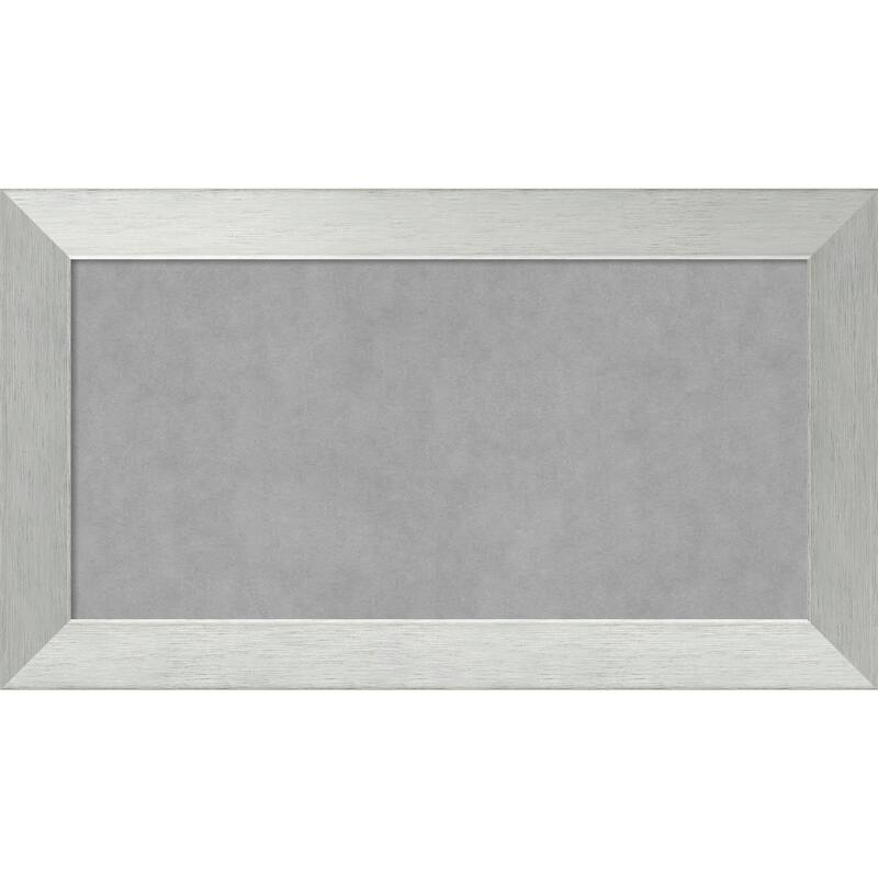 Amanti Art Brushed Sterling Silver Framed Magnetic Board