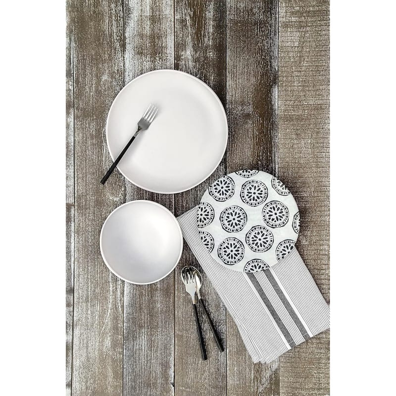 Abode Homewares Matte Craft Coupe Melamine Bowl - White - 7" - Set of 6