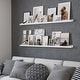 preview thumbnail 1 of 8, Wallniture Denver 56 Inch Floating Shelves, White Picture Ledge (Set of 2)