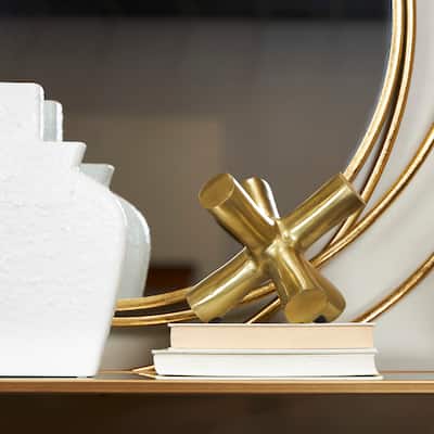 Gold Aluminum Metal Jack Abstract Decorative Sculpture