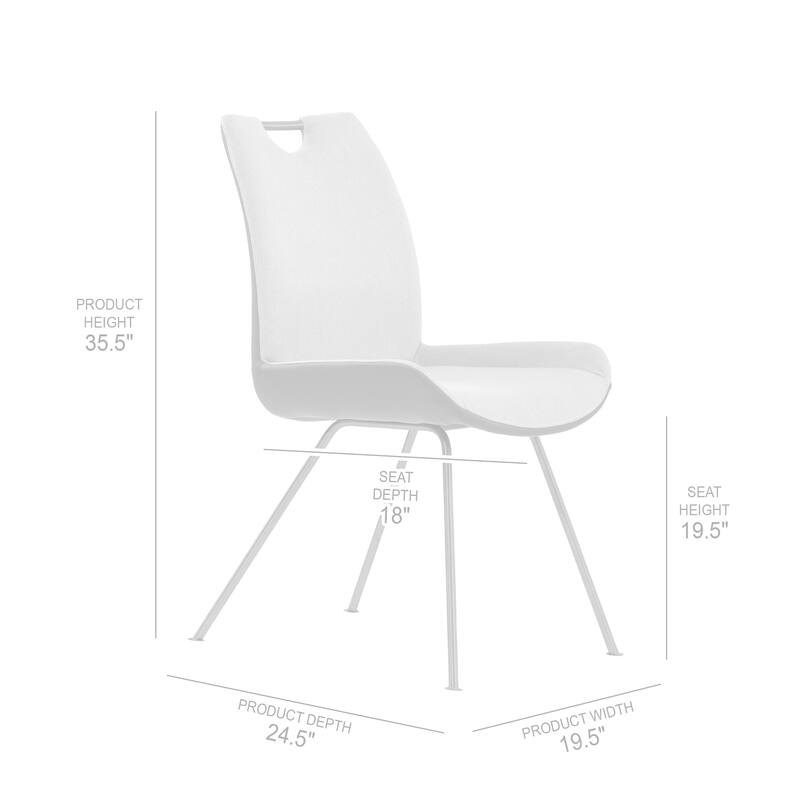 Coronado Mid-Century Dining Chair Set, Upholstered Set of 2 Dining Accent Chairs