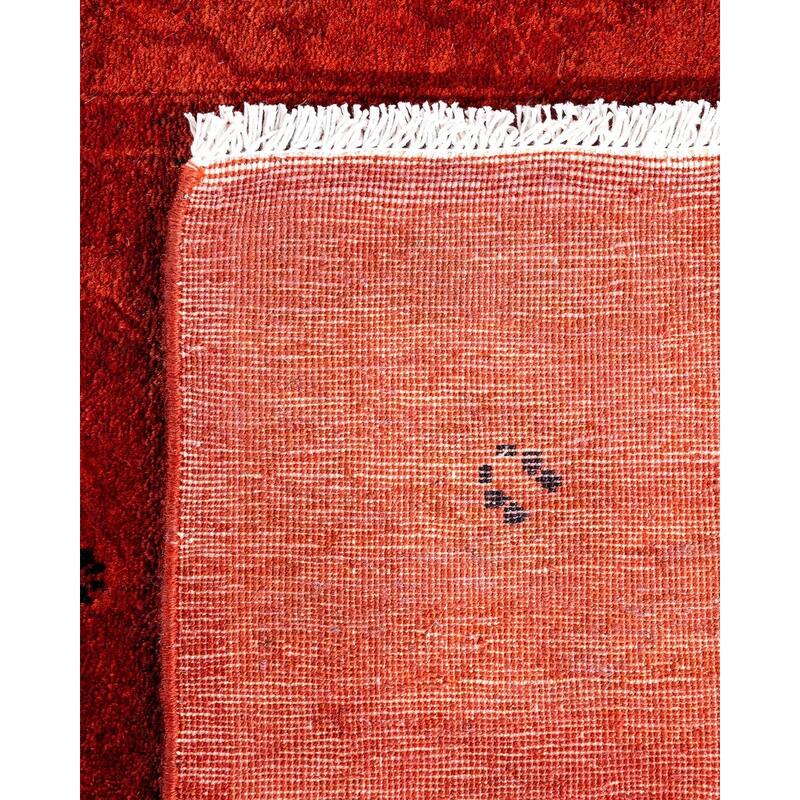 Contemporary Overdyed Wool Hand Knotted Runner - 3' 0" x 24' 5"