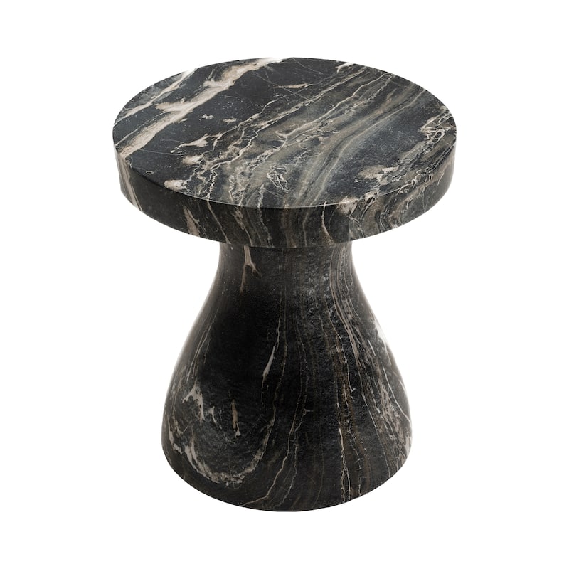 Studio London Monia Stylish Indoor and Outdoor Faux Marble End Table