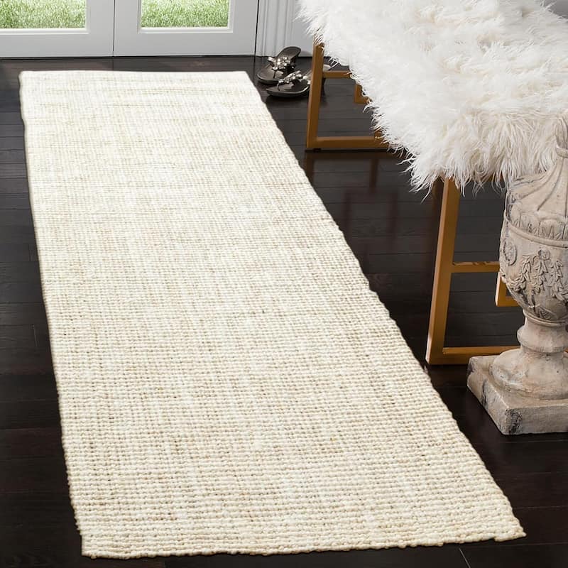 Delara Premium Handwoven Natural Fiber Area Rug Boucle 100% Jute excellent choice in high-traffic areas such as Living rooms
