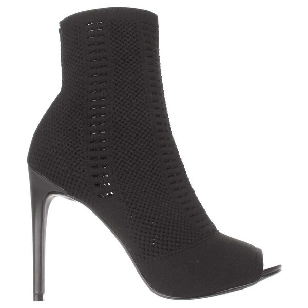 steve madden black open toe booties