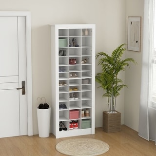 71" Tall Shoe Rack Storage Organizer Entryway Narrow Shoe Cabinet Large Capacity Shoe Cabinets with Open Shelves for 36 Pairs