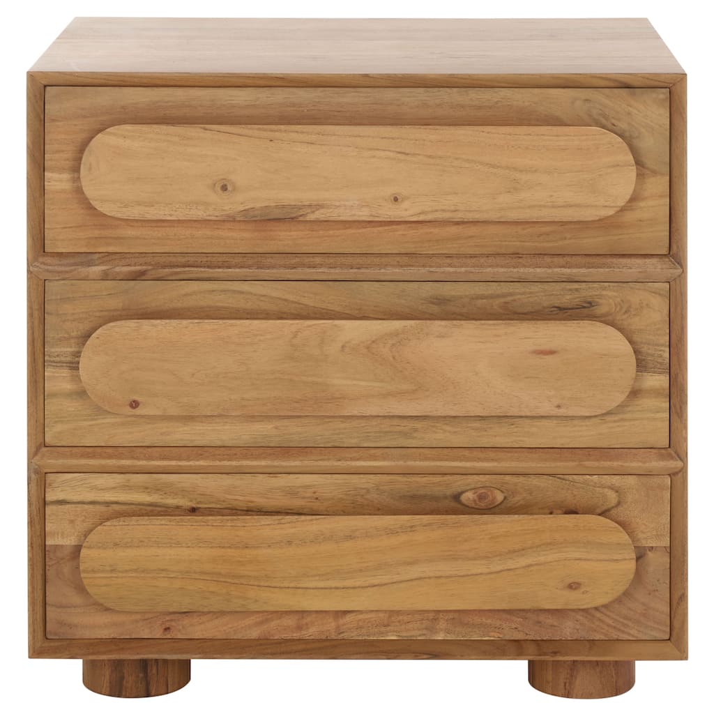 SAFAVIEH Couture Lesliette 3 Drawer Wood Nightstand