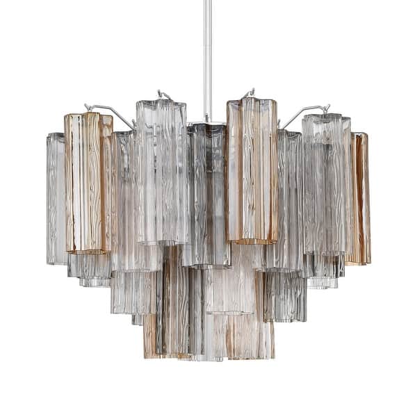 slide 2 of 11, Crystorama Lighting Group ADD-306-AU Addis 6 Light 20" Wide Waterfall Polished Chrome