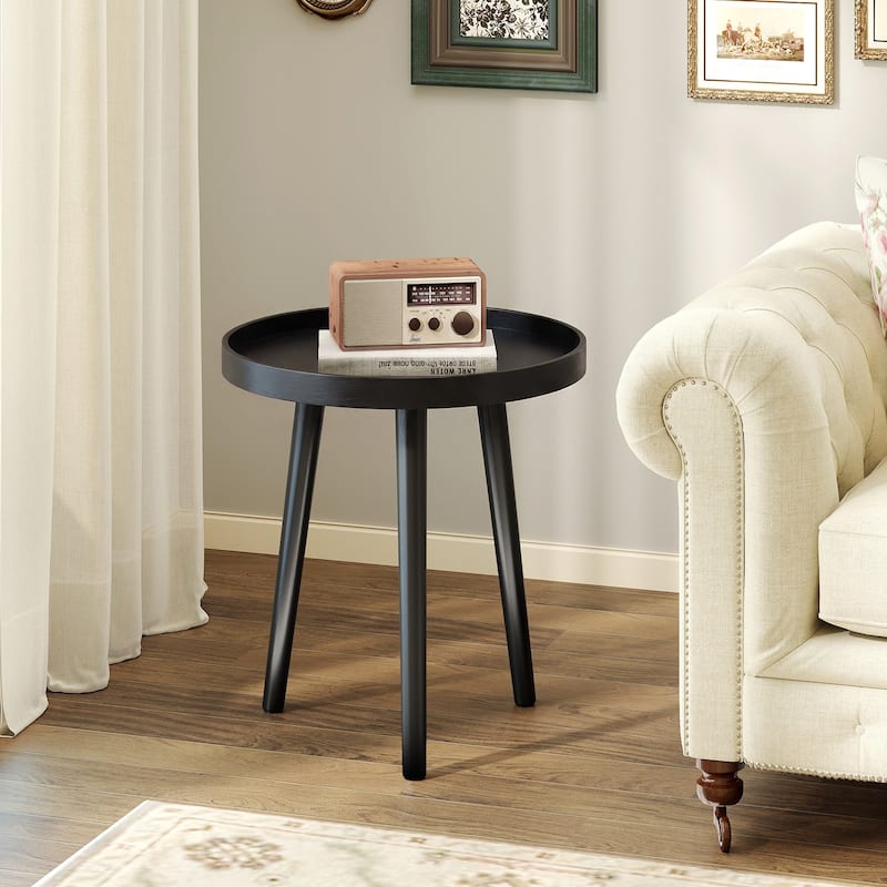 Costway 1/2 PCS Round Side Table Sofa Coffee End Accent Table