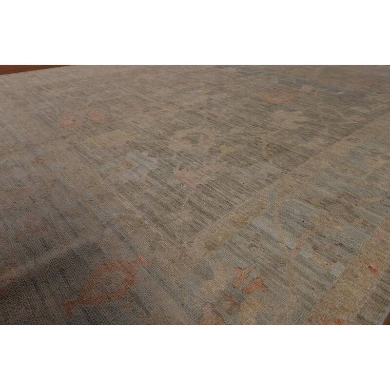 Transitional Oushak Turkish Area Rug Handmade Wool Carpet - 8'0"x 9'9"