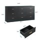 preview thumbnail 17 of 19, Contemporary 9-Drawer Wide Dresser – Wood Bedroom Storage Chest with Spacious Capacity, Sturdy & Child-Safe Design‌