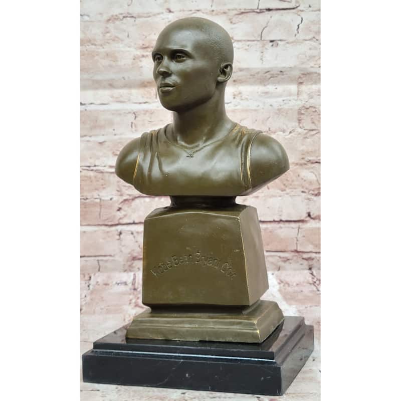 Bronze Bust Sculpture Of Kobe Bryant On Marble Display Base Limited Edition Numbered