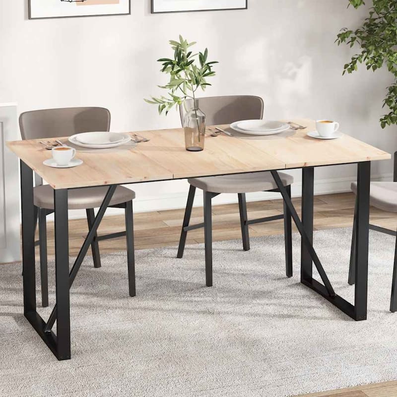 vidaXL Table Top Set of 3 Natural Pine Solid Pine Wood Medium Durable - 18.5 x 31.5 x 0.7 in