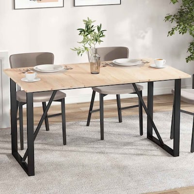 vidaXL Table Top Set of 3 Natural Pine Solid Pine Wood Medium Durable - 18.5 x 31.5 x 0.7 in