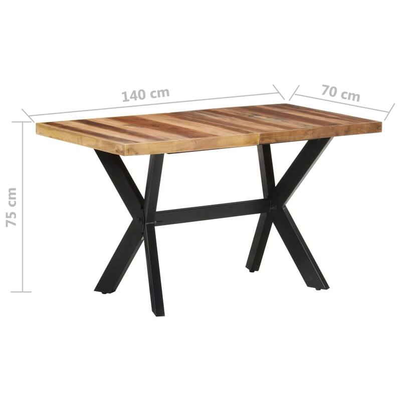 vidaXL Solid Wood Dining Table with Honey Finish Wooden Furniture Multi Sizes