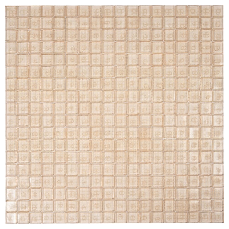 Apollo tile 12" x 12" Skosh Glossy Light Fawn Beige Glass Tile (18.69 sq ft/case) - 20 Pack