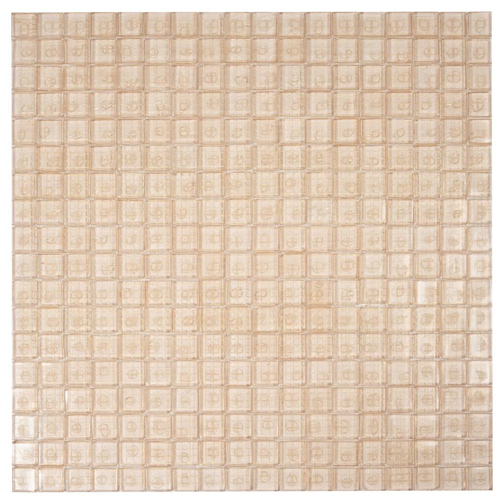 Apollo tile 12" x 12" Skosh Glossy Light Fawn Beige Glass Tile (18.69 sq ft/case) - 20 Pack