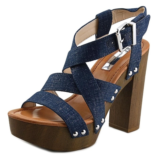 INC International Concepts Camira Women Open Toe Synthetic Blue Platform Sandal
