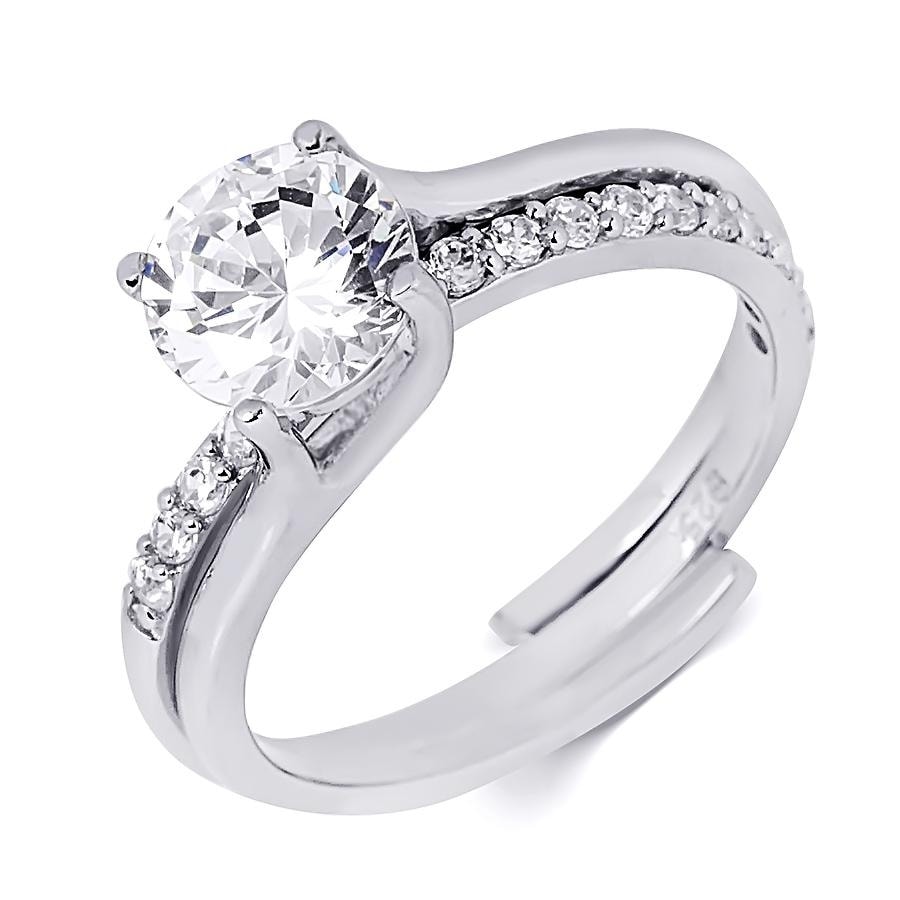 MayaMila 1.45 Ct Interlocking Wedding Band Bridal Ring Set Silver Size 5-9