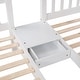 preview thumbnail 18 of 16, Triple Bunk Bed with Ladder and Storage Drawers, Full Over Twin & Twin Bedframe, Solid Wood Detachable Triple Bed for Kids Teens