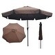 preview thumbnail 4 of 19, 10 ft Patio Umbrella Market Round Umbrella Outdoor Garden Umbrellas with Crank and Push Button Tilt
