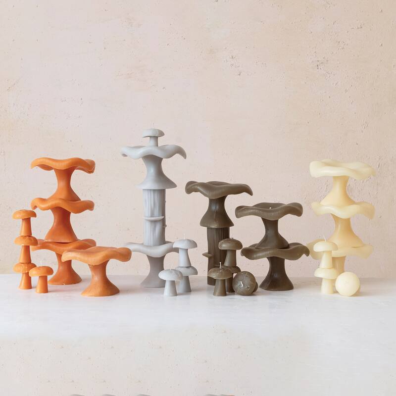 Unscented Mushroom Shaped Candles
